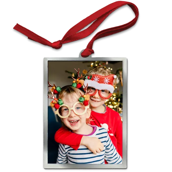 Silver frame ornament