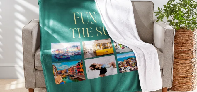 Custom photo blankets