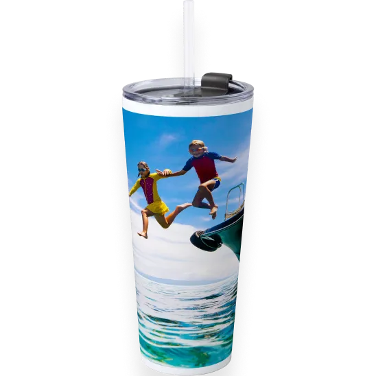 Tumbler with straw, 33oz