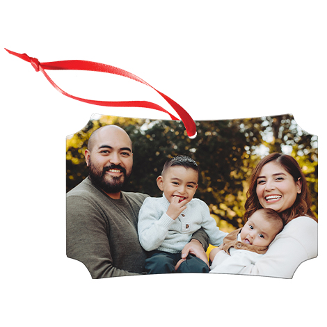 Aluminum Scalloped Photo Ornament